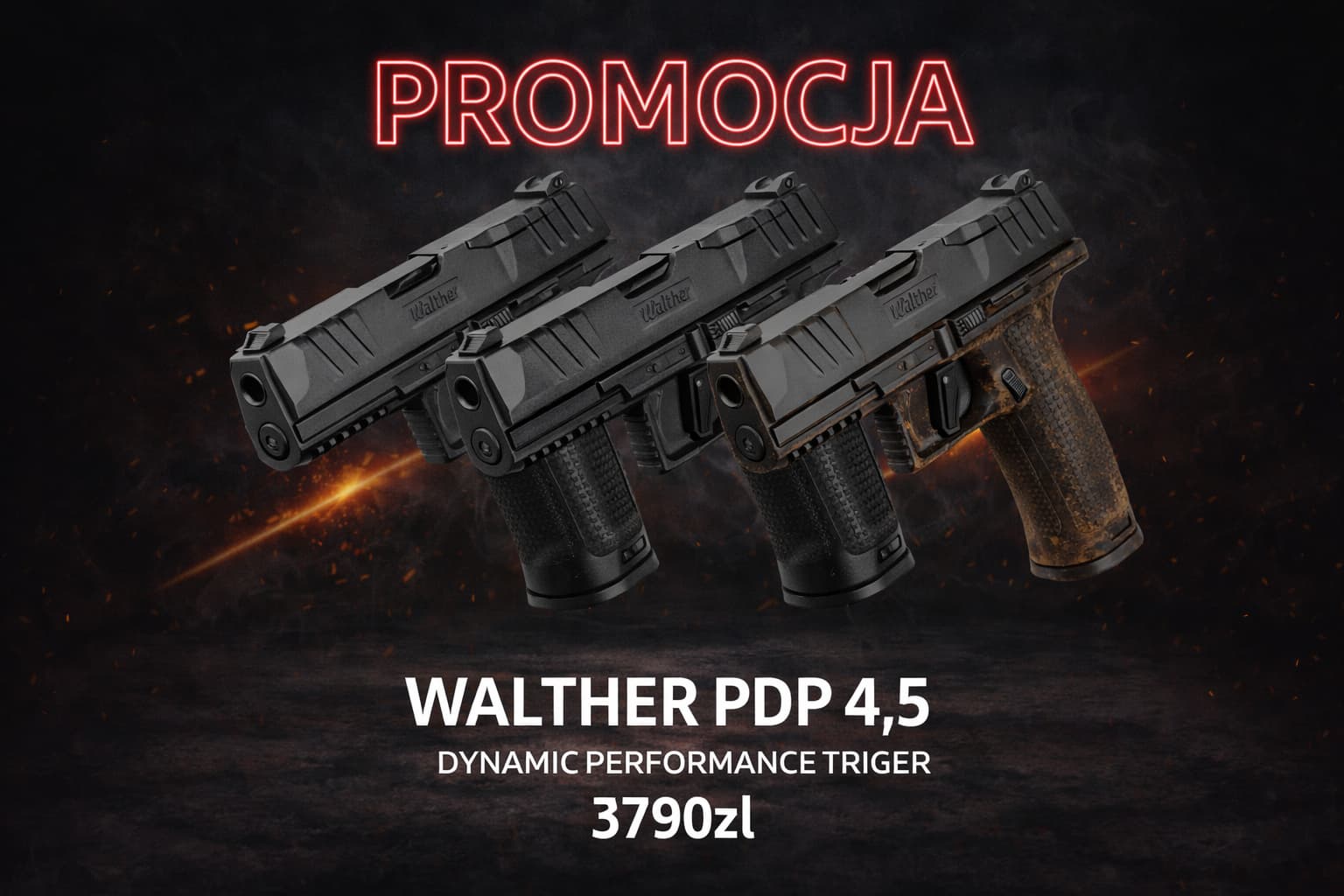 Walther PDP Full Size 4,5" OR Dynamic Performance Trigger ZOSTAŁ TYLKO OD GREEN